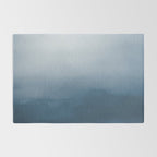 White & Blue Abstract Watercolor Blend Pairs To 2020 Color of the Year Chinese Porcelain PPG1160-6 Rug Gallery Image 2