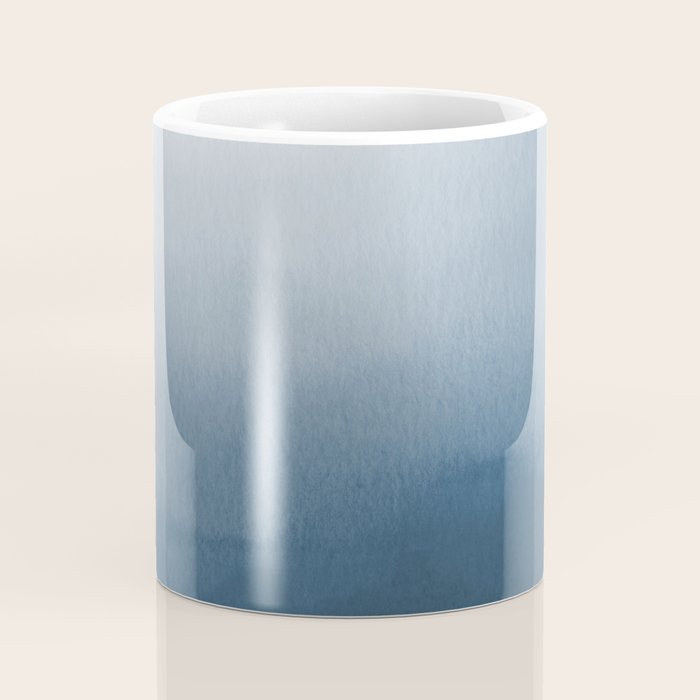 White & Blue Abstract Watercolor Blend Pairs To 2020 Color of the Year Chinese Porcelain PPG1160-6 Coffee Mug Gallery Image 4