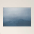 White & Blue Abstract Watercolor Blend Pairs To 2020 Color of the Year Chinese Porcelain PPG1160-6 Welcome Mat Gallery Image 1