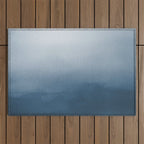 White & Blue Abstract Watercolor Blend Pairs To 2020 Color of the Year Chinese Porcelain PPG1160-6 Outdoor Rug Gallery Image 1