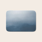 White & Blue Abstract Watercolor Blend Pairs To 2020 Color of the Year Chinese Porcelain PPG1160-6 Bath Mat Gallery Image 1