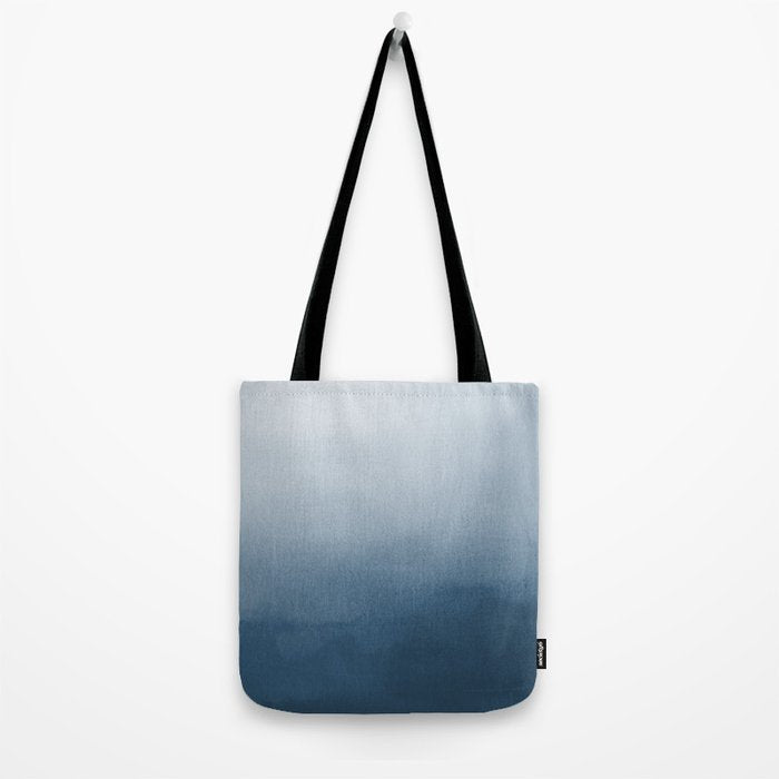 White & Blue Abstract Watercolor Blend Pairs To 2020 Color of the Year Chinese Porcelain PPG1160-6 Tote Bag Gallery Image 2