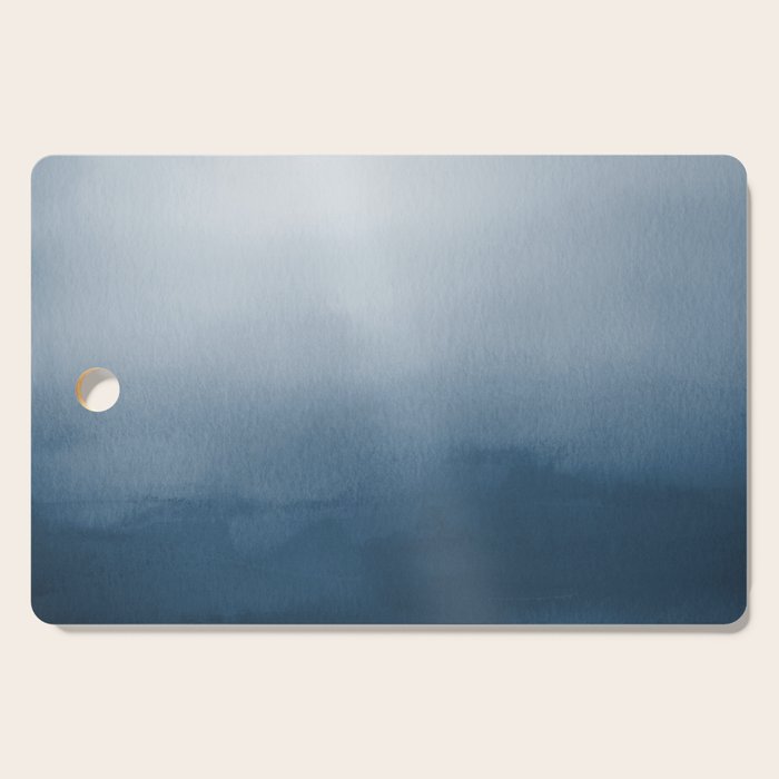 White & Blue Abstract Watercolor Blend Pairs To 2020 Color of the Year Chinese Porcelain PPG1160-6 Cutting Board Gallery Image 1