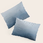 White & Blue Abstract Watercolor Blend Pairs To 2020 Color of the Year Chinese Porcelain PPG1160-6 Pillow Sham Gallery Image 3