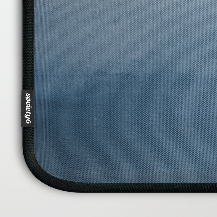 White & Blue Abstract Watercolor Blend Pairs To 2020 Color of the Year Chinese Porcelain PPG1160-6 Laptop Sleeve Gallery Image 3