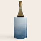 White & Blue Abstract Watercolor Blend Pairs To 2020 Color of the Year Chinese Porcelain PPG1160-6 Wine Chiller Gallery Image 2