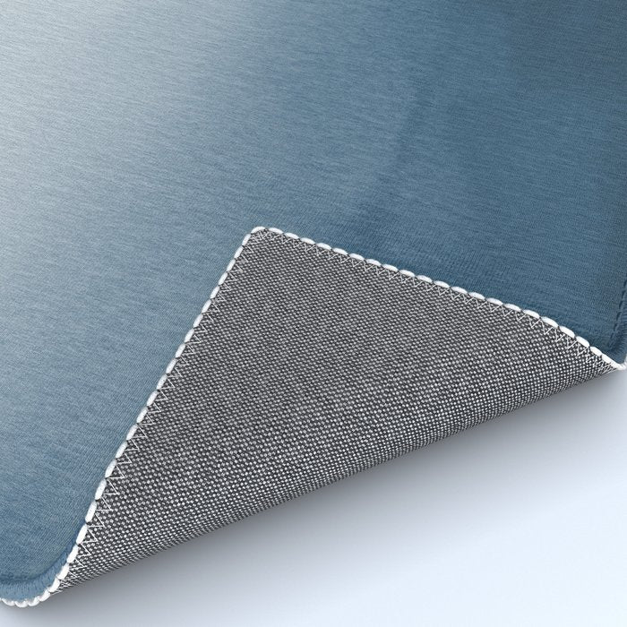 White & Blue Abstract Watercolor Blend Pairs To 2020 Color of the Year Chinese Porcelain PPG1160-6 Rug Gallery Image 4