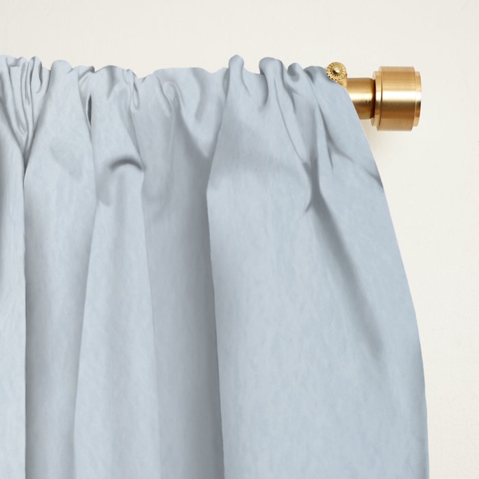 White & Blue Abstract Watercolor Blend Pairs To 2020 Color of the Year Chinese Porcelain PPG1160-6 Window Curtain Gallery Image 2