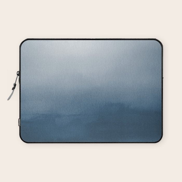 White & Blue Abstract Watercolor Blend Pairs To 2020 Color of the Year Chinese Porcelain PPG1160-6 Laptop Sleeve Gallery Image 1