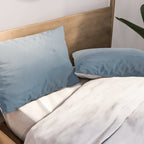 White & Blue Abstract Watercolor Blend Pairs To 2020 Color of the Year Chinese Porcelain PPG1160-6 Pillow Sham Gallery Image 2