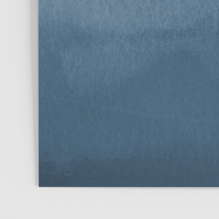 White & Blue Abstract Watercolor Blend Pairs To 2020 Color of the Year Chinese Porcelain PPG1160-6 Poster Gallery Image 3