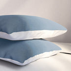 White & Blue Abstract Watercolor Blend Pairs To 2020 Color of the Year Chinese Porcelain PPG1160-6 Pillow Sham Gallery Image 3