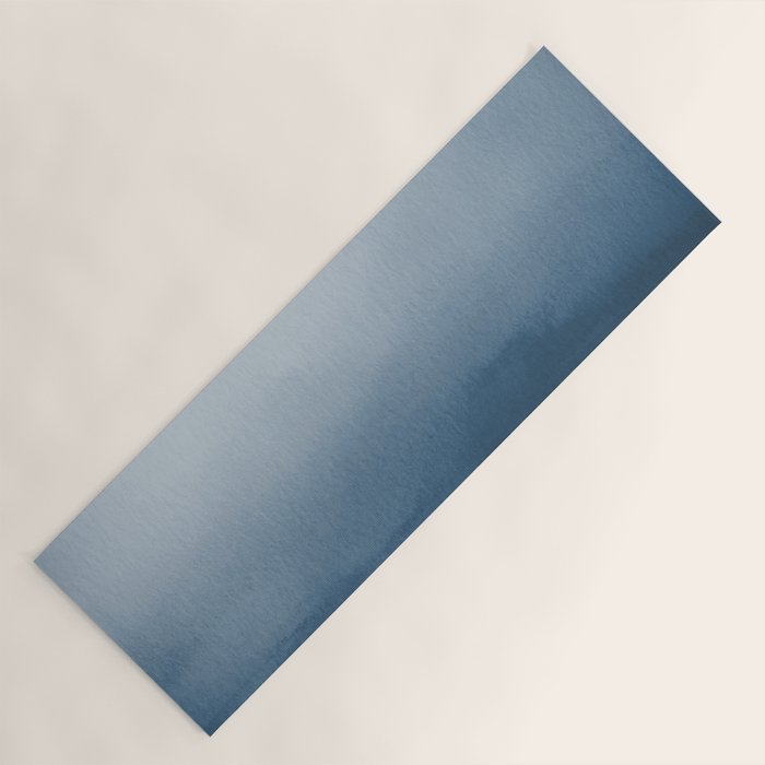 White & Blue Abstract Watercolor Blend Pairs To 2020 Color of the Year Chinese Porcelain PPG1160-6 Yoga Mat Gallery Image 1