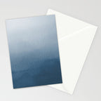 White & Blue Abstract Watercolor Blend Pairs To 2020 Color of the Year Chinese Porcelain PPG1160-6 Stationery Card Gallery Image 2