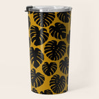 Monstera - Dark Yellow Travel Mug Gallery Image 3