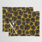 Monstera - Dark Yellow Placemat Gallery Image 1