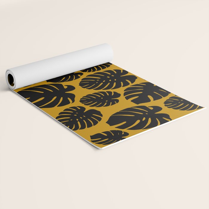 Monstera - Dark Yellow Yoga Mat Gallery Image 2