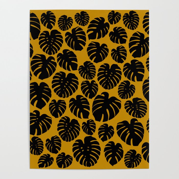Monstera - Dark Yellow Poster Gallery Image 4