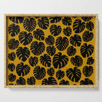 Monstera - Dark Yellow Serving Tray Gallery Image 1