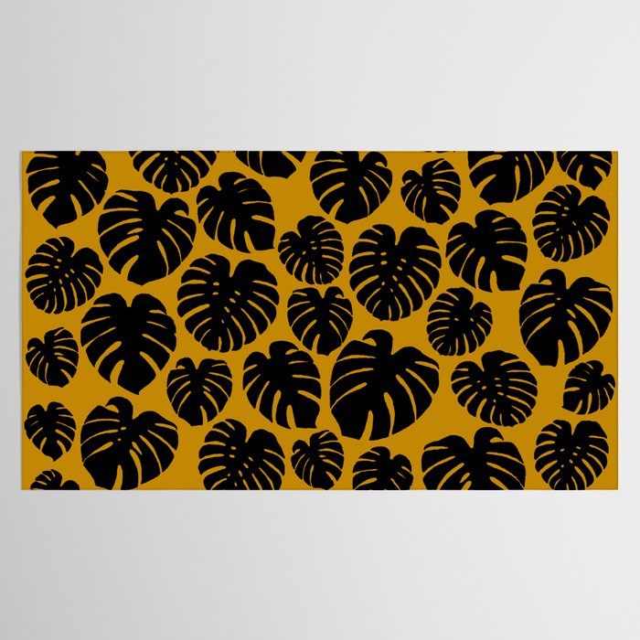 Monstera - Dark Yellow Tablecloth Gallery Image 2