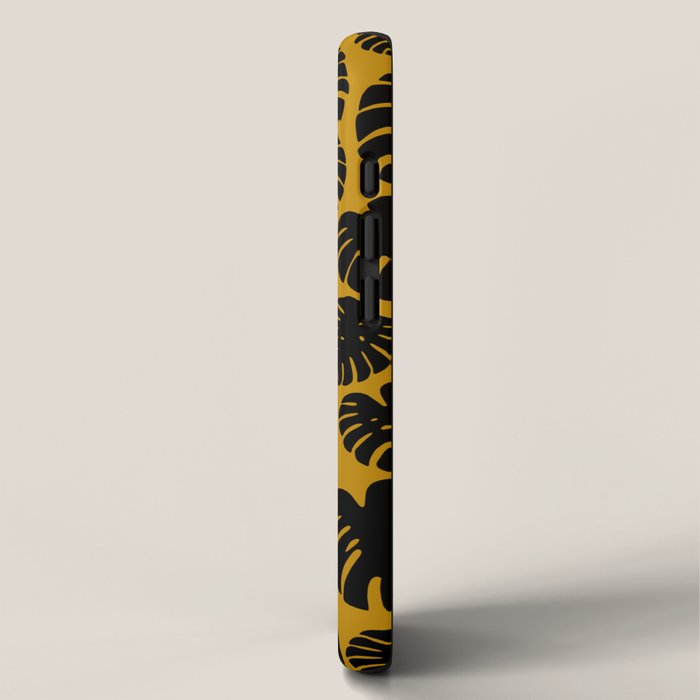 Monstera - Dark Yellow iPhone Case Gallery Image 2