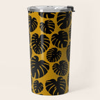 Monstera - Dark Yellow Travel Mug Gallery Image 2