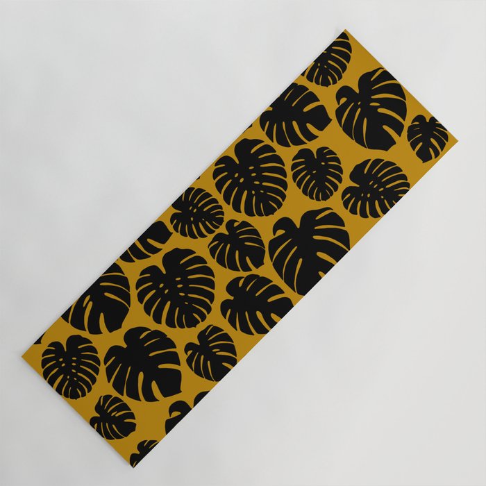 Monstera - Dark Yellow Yoga Mat Gallery Image 1