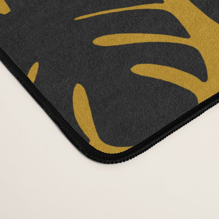 Monstera - Dark Yellow Desk Mat Gallery Image 4