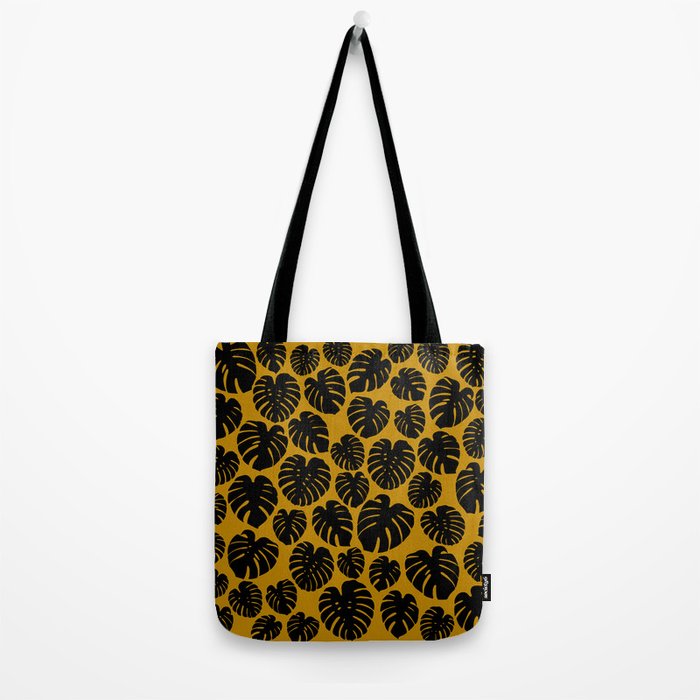 Monstera - Dark Yellow Tote Bag Gallery Image 2