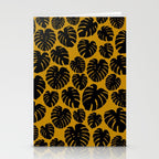 Monstera - Dark Yellow Stationery Card Gallery Image 2