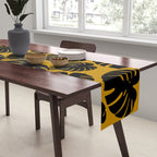 Monstera - Dark Yellow Table Runner Gallery Image 2