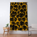 Monstera - Dark Yellow Window Curtain Gallery Image 5