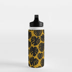 Monstera - Dark Yellow Water Bottle Gallery Image 3