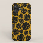 Monstera - Dark Yellow iPhone Case Gallery Image 1