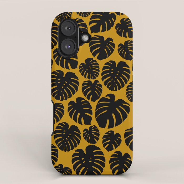 Monstera - Dark Yellow iPhone Case Gallery Image 1