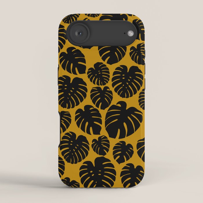 Monstera - Dark Yellow iPhone Case