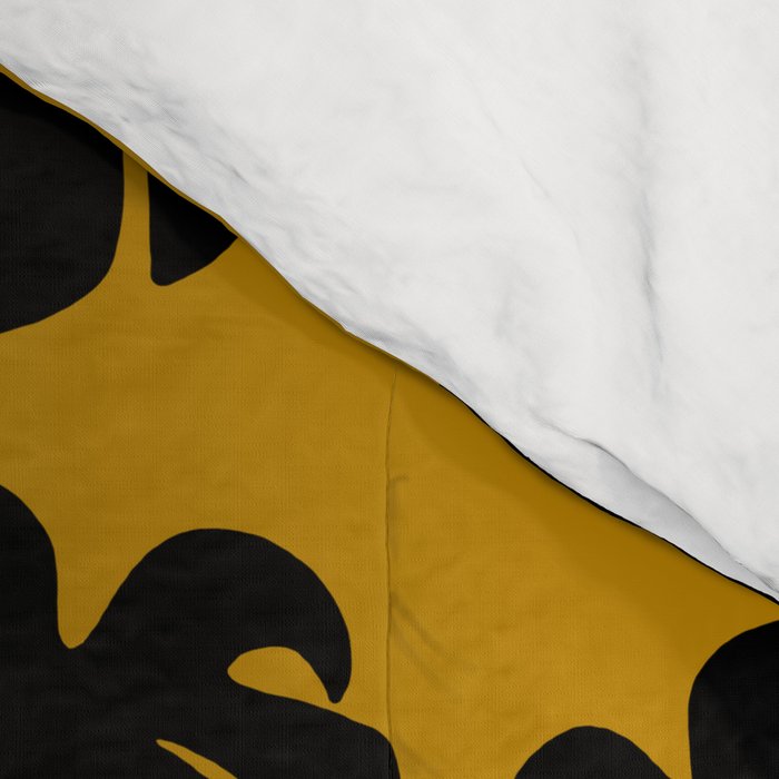 Monstera - Dark Yellow Comforter Gallery Image 4