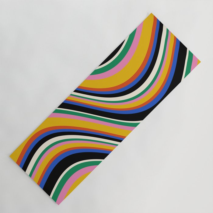 Wavy Stripes XIII - Bold Retro Yoga Mat Gallery Image 1