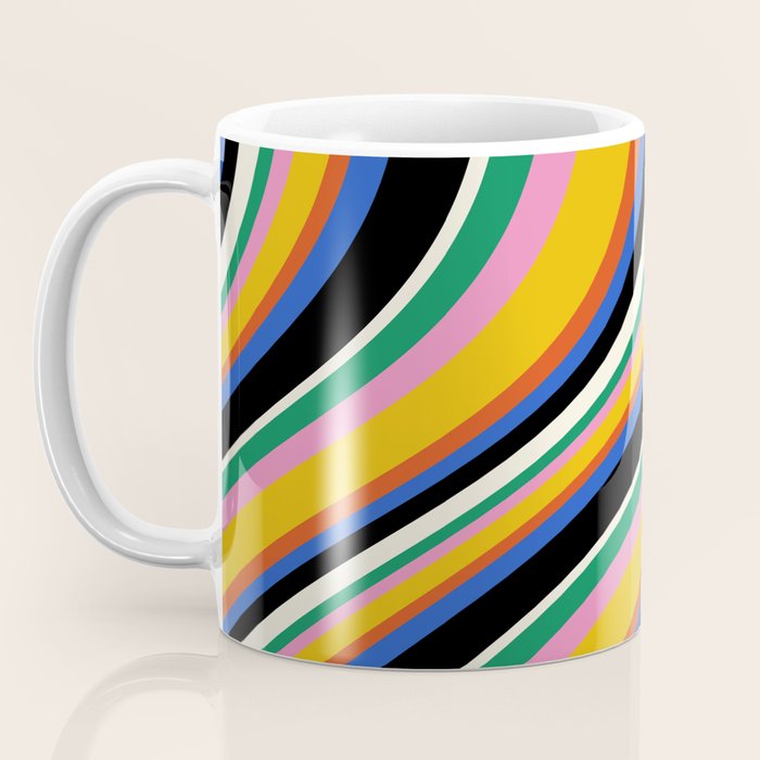 Wavy Stripes XIII - Bold Retro Coffee Mug Gallery Image 3