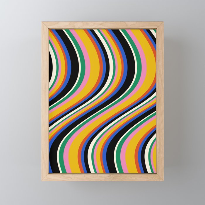 Wavy Stripes XIII - Bold Retro Mini Art Print Gallery Image 1