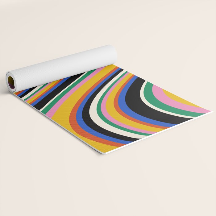 Wavy Stripes XIII - Bold Retro Yoga Mat Gallery Image 2