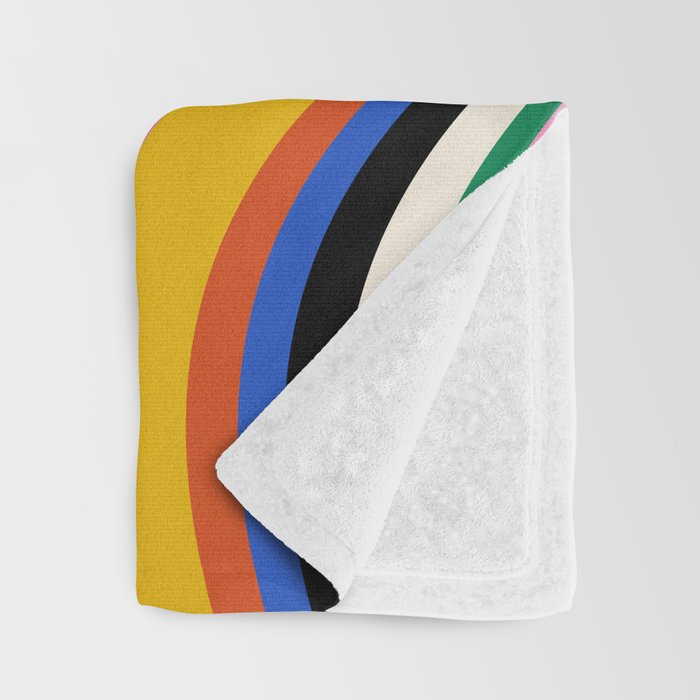 Wavy Stripes XIII - Bold Retro Throw Blanket Gallery Image 3