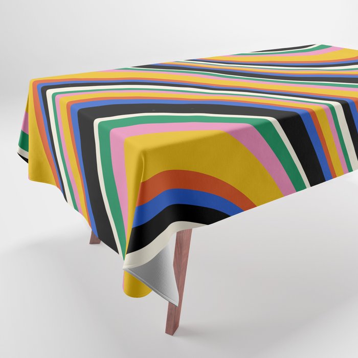 Wavy Stripes XIII - Bold Retro Tablecloth Gallery Image 1