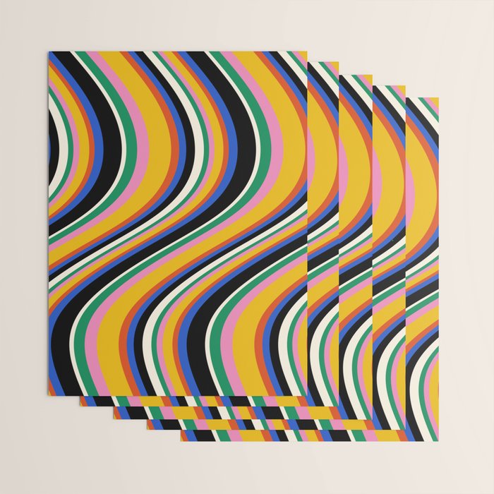 Wavy Stripes XIII - Bold Retro Wrapping Paper Gallery Image 3