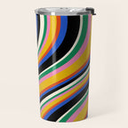 Wavy Stripes XIII - Bold Retro Travel Mug Gallery Image 2