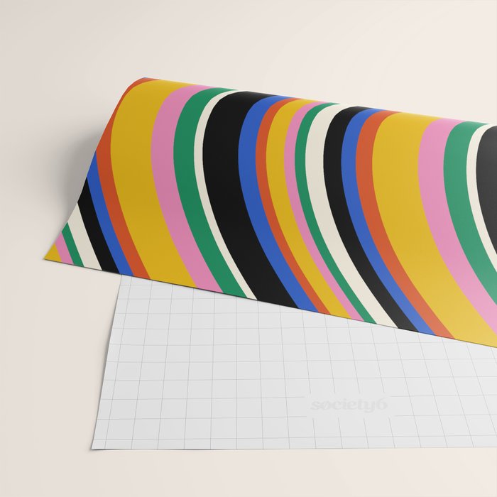 Wavy Stripes XIII - Bold Retro Wrapping Paper Gallery Image 2