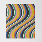 Wavy Stripes XIII - Bold Retro Throw Blanket Gallery Image 2