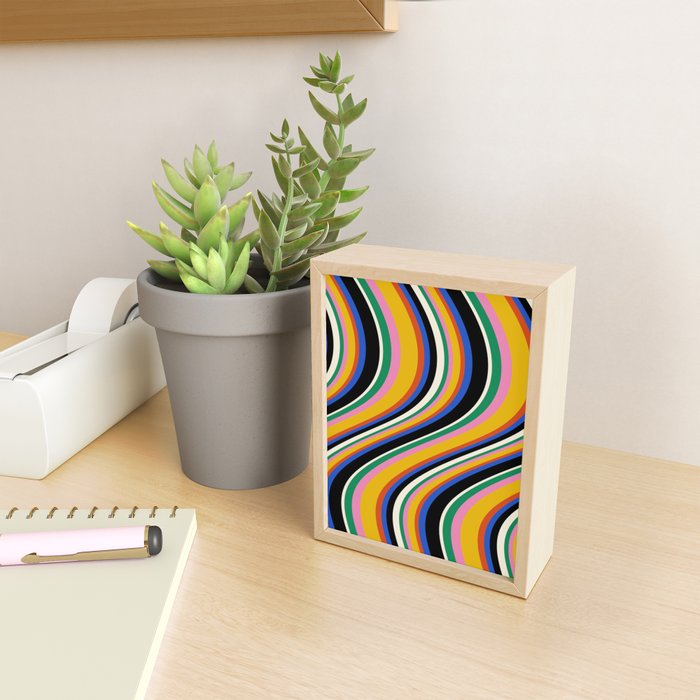 Wavy Stripes XIII - Bold Retro Mini Art Print Gallery Image 2
