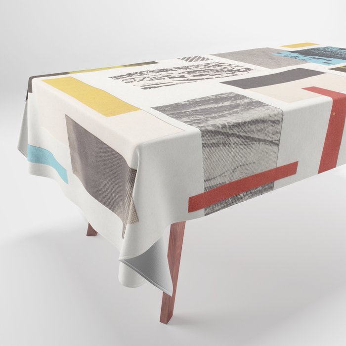 Abstract Geometric Paper Collage Tablecloth Gallery Image 1