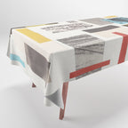 Abstract Geometric Paper Collage Tablecloth Gallery Image 1